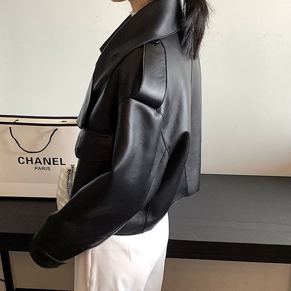 2021 new autumn women fashion faux leather jacket pu motorcycle biker black red coat turndown collar loose streetwear punk outerwear iyvu
2021 new autumn women fashion faux leather jacket pu motorcycle biker black red coat turndown collar loose streetwear punk outerwear iyvu