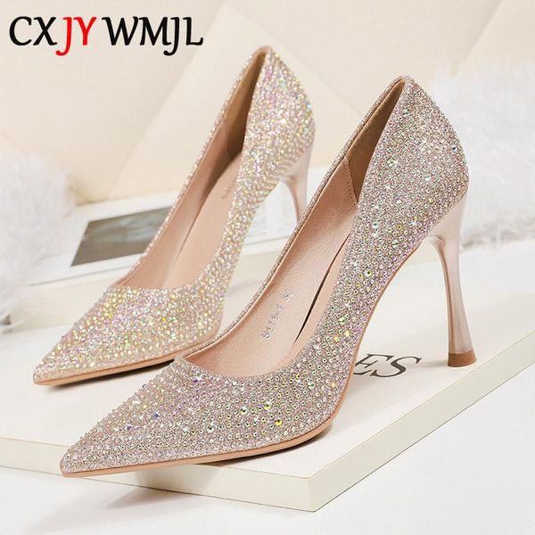 cxjywmjl women pumps korean style rhinestone pointed high heels ladies golden sequined thin heels fashion party women shoes, Black
cxjywmjl women pumps korean style rhinestone pointed high heels ladies golden sequined thin heels fashion party women shoes, Black