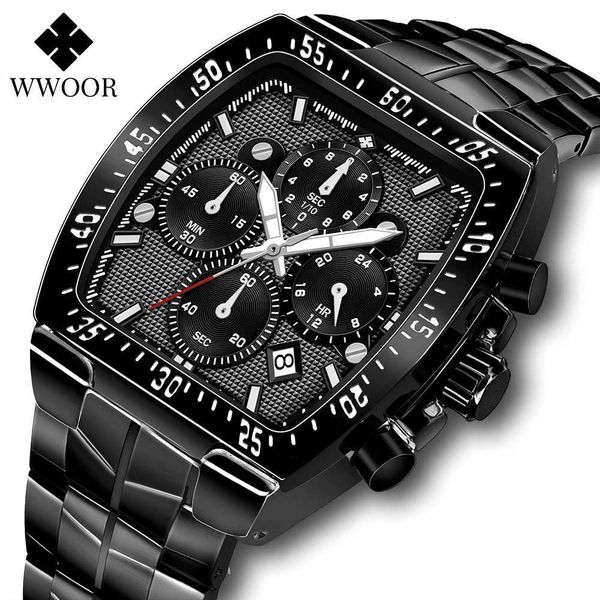 mens watch wwoor fashion stainless steel black quartz military wristwatch man sport square waterproof chronograph clock 210527, Slivery;brown
mens watch wwoor fashion stainless steel black quartz military wristwatch man sport square waterproof chronograph clock 210527, Slivery;brown
