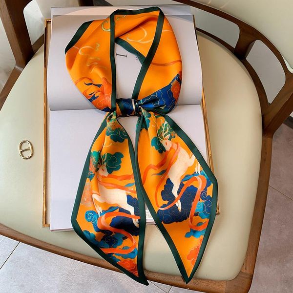 scarves silk scarf ribbon 15*150cm lady bag fashion print female skinny scarfs women foulard bandana neckerchief, Blue;gray
scarves silk scarf ribbon 15*150cm lady bag fashion print female skinny scarfs women foulard bandana neckerchief, Blue;gray