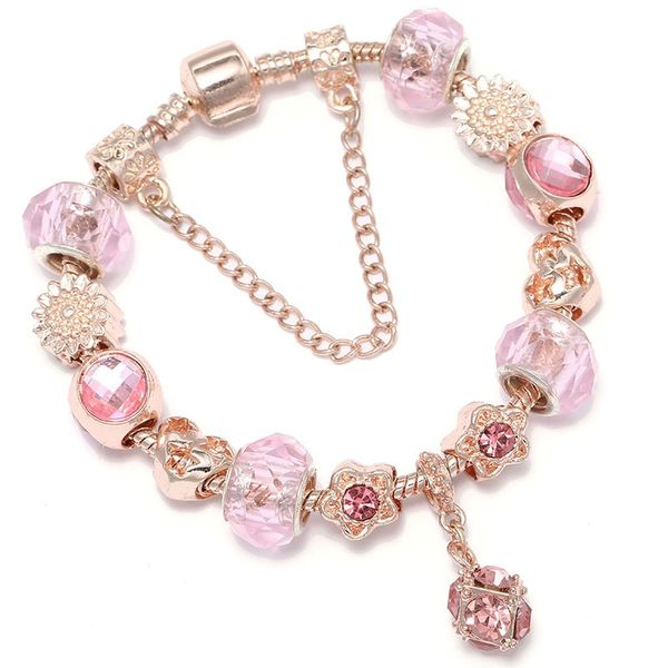 16-21cm new charm bracelet 925 silver fit pandora european bracelets pink crystal ball pendant sunflower charm bead accessories diy jewelry, Black
16-21cm new charm bracelet 925 silver fit pandora european bracelets pink crystal ball pendant sunflower charm bead accessories diy jewelry, Black