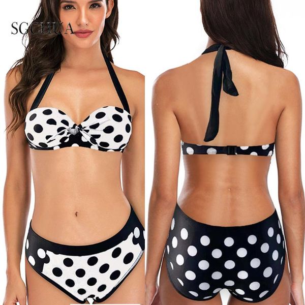 one-piece suits polka dots push up mid waist bikini 2021 female swimsuit women swimwear with bow two-pieces set bather bathing suit swim 
one-piece suits polka dots push up mid waist bikini 2021 female swimsuit women swimwear with bow two-pieces set bather bathing suit swim