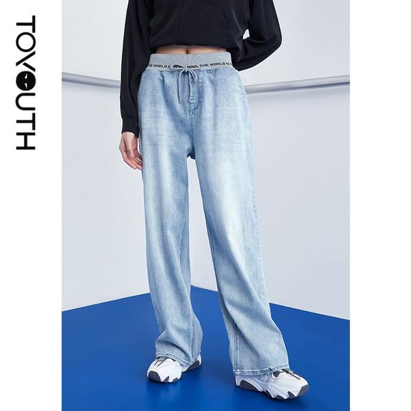 women's jeans toyouth women 2021 summer elasticity high waist straight leg solid blue all match casual denim pants
women's jeans toyouth women 2021 summer elasticity high waist straight leg solid blue all match casual denim pants