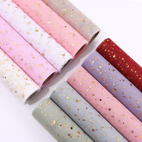 gift wrap 50cm*5y/roll flower packaging gauze star moon mesh shining net florist fower materials festive & party supplies
gift wrap 50cm*5y/roll flower packaging gauze star moon mesh shining net florist fower materials festive & party supplies