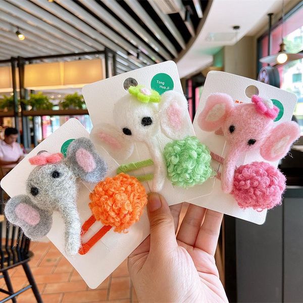 2 pcs new autumn and winter cute cartoon wool elephant hairpins fashion sweet girl children hairball bb clip hair accessories, Slivery;white
2 pcs new autumn and winter cute cartoon wool elephant hairpins fashion sweet girl children hairball bb clip hair accessories, Slivery;white