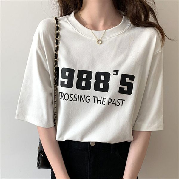 women's blouses & shirts hzirip plus printed letter size prom outwear basic minimalist loose short sleeves all casual femme t-shirts 8e, White