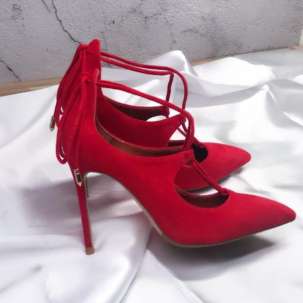 dress shoes women crosstie suede leather lace up pumps ladies 8 cm high heels low cut female pointed toe party, Black
dress shoes women crosstie suede leather lace up pumps ladies 8 cm high heels low cut female pointed toe party, Black