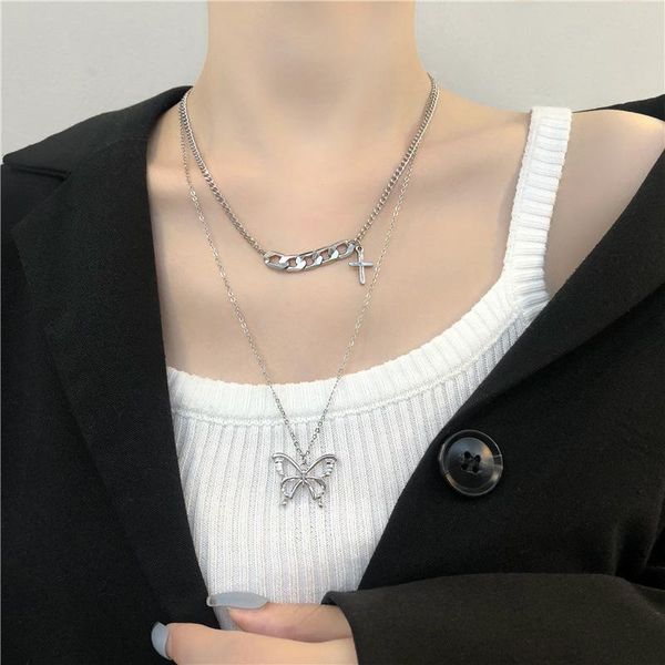 pendant necklaces timeonly double layering hollow butterfly cross neckalces for women ladies chunky cuban neckalce delicate jewellery, Silver
pendant necklaces timeonly double layering hollow butterfly cross neckalces for women ladies chunky cuban neckalce delicate jewellery, Silver