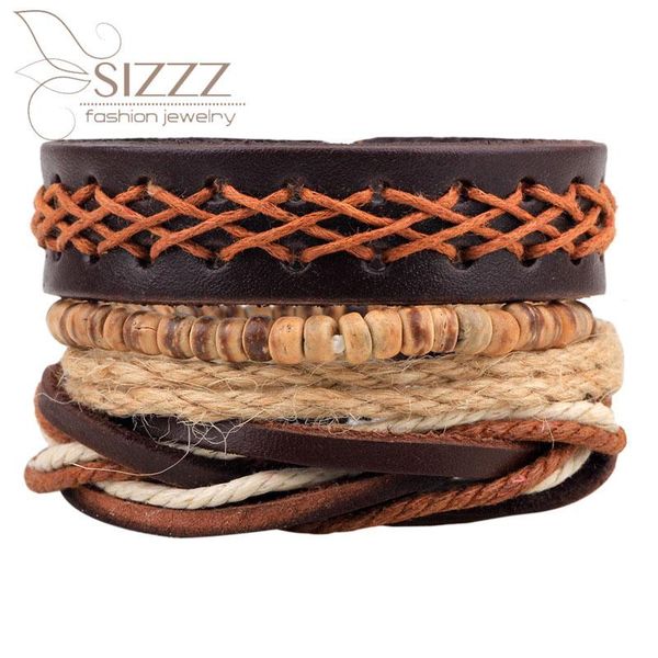 charm bracelets 2021 european and american vintage leather jewelry handmade woven beads bracelet&bangles for men/women, Golden;silver
charm bracelets 2021 european and american vintage leather jewelry handmade woven beads bracelet&bangles for men/women, Golden;silver