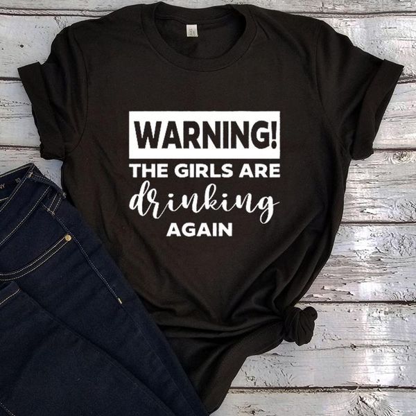 women's t-shirt warning the girls are drinking again shirt 2021 friends tshirt day korean women drinker wine lover tee xl, White
women's t-shirt warning the girls are drinking again shirt 2021 friends tshirt day korean women drinker wine lover tee xl, White