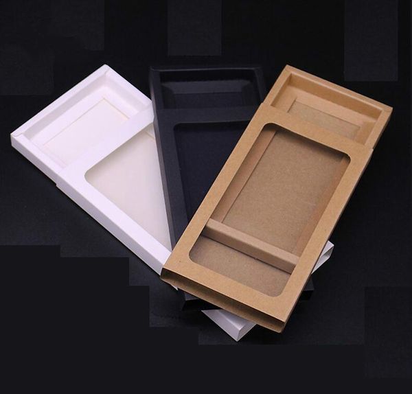 gift wrap 10pcs black white kraft paper drawer box with pvc window phone case packaging packing
gift wrap 10pcs black white kraft paper drawer box with pvc window phone case packaging packing