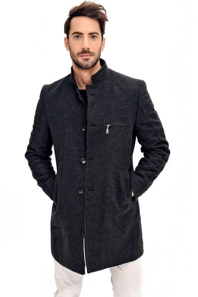 men's jackets dewberry men patterned anthracite overcoat-1020001 p8362.., Black;brown
men's jackets dewberry men patterned anthracite overcoat-1020001 p8362.., Black;brown