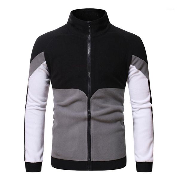 men's hoodies & sweatshirts 2021 patchwork long sleeved stand collar hoodie men hooded sweatshirt spring fall zipper cardigan clothing, Black
men's hoodies & sweatshirts 2021 patchwork long sleeved stand collar hoodie men hooded sweatshirt spring fall zipper cardigan clothing, Black