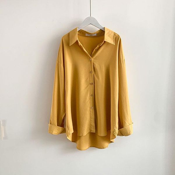 women's blouses & shirts candy colors korean fashion shirt all-match office lady mid-length loose summer 2021 arrivals, White
women's blouses & shirts candy colors korean fashion shirt all-match office lady mid-length loose summer 2021 arrivals, White