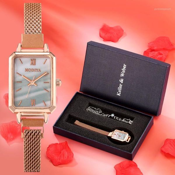 wristwatches fashion ladies quartz watch bracelet gift set stainless steel mesh strap square frame, Slivery;brown
wristwatches fashion ladies quartz watch bracelet gift set stainless steel mesh strap square frame, Slivery;brown