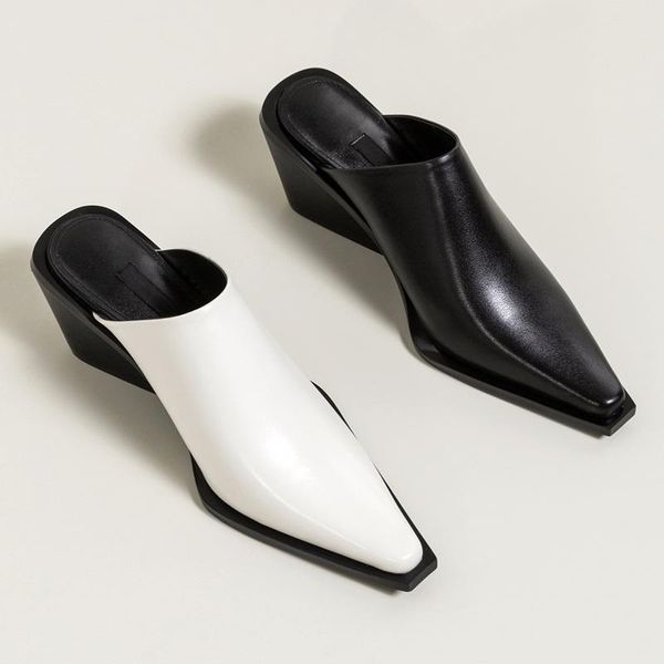sandals brand women 2021 summer genuine leather wedges high heels black white dress party office ladies shoes 39
sandals brand women 2021 summer genuine leather wedges high heels black white dress party office ladies shoes 39