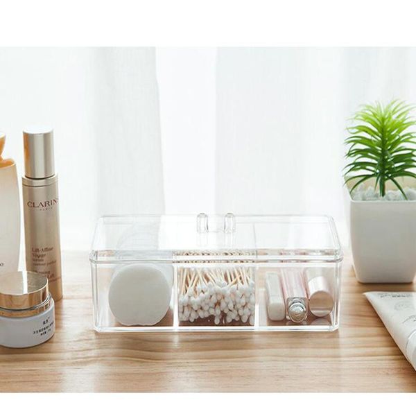 storage boxes & bins acrylic transparent deskcosmetic makeup organizer three grids lipstick cotton swab pad box with cover
storage boxes & bins acrylic transparent deskcosmetic makeup organizer three grids lipstick cotton swab pad box with cover