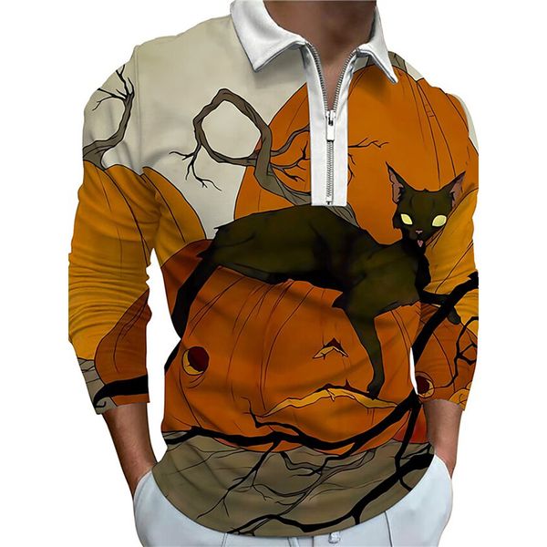 pumpkin oil painting men zipper long sleeve polo shirt, comfortable, breathable, fashionable and cool, daily business trip, work party, White;black
pumpkin oil painting men zipper long sleeve polo shirt, comfortable, breathable, fashionable and cool, daily business trip, work party, White;black