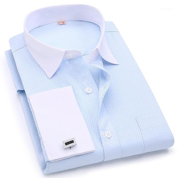 men's dress shirts men french cufflinks shirt 2021 pink jacquard fabric long sleeve casual male cuff 4xl, White;black
men's dress shirts men french cufflinks shirt 2021 pink jacquard fabric long sleeve casual male cuff 4xl, White;black