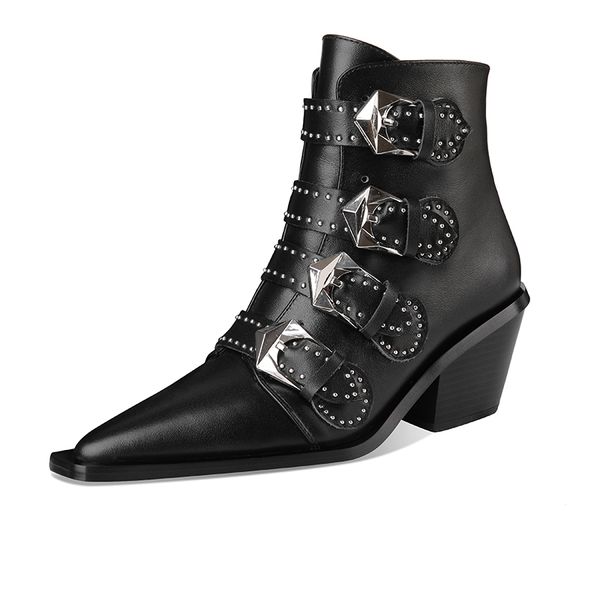 winter warm ankle boots buckles high heeled women boots black studded leather zapatos mujer zip ladies shoes plus size 42
winter warm ankle boots buckles high heeled women boots black studded leather zapatos mujer zip ladies shoes plus size 42