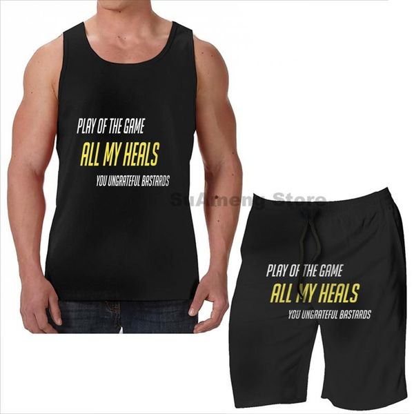 men's tracksuits summer funny print men tank women healer support mains (salty) beach shorts sets fitness vest, Gray
men's tracksuits summer funny print men tank women healer support mains (salty) beach shorts sets fitness vest, Gray