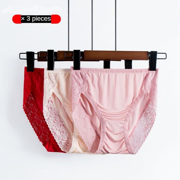 women's panties 3 pieces real mulberry silk underwear women triangle ultra-thin breathable lace hip lifting mid-waist plus size panty, Black;pink
women's panties 3 pieces real mulberry silk underwear women triangle ultra-thin breathable lace hip lifting mid-waist plus size panty, Black;pink