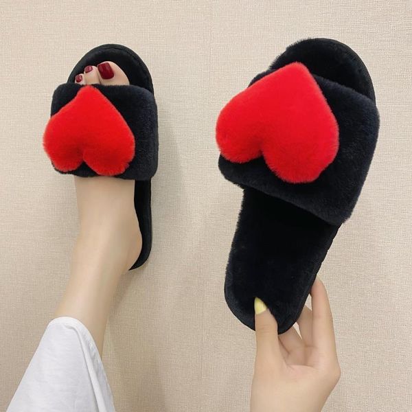 slippers women home heart-shaped winter warm shoes woman slip on flats slides female faux fur, Black
slippers women home heart-shaped winter warm shoes woman slip on flats slides female faux fur, Black