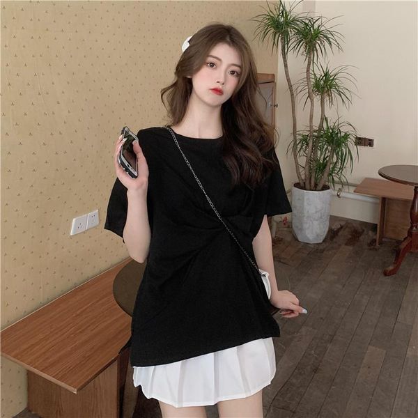 women's t-shirt t-shirts japanese kawaii ladies ulzzang loose folds ins retro solid tshirt female korean harajuku clothes for women, White
women's t-shirt t-shirts japanese kawaii ladies ulzzang loose folds ins retro solid tshirt female korean harajuku clothes for women, White
