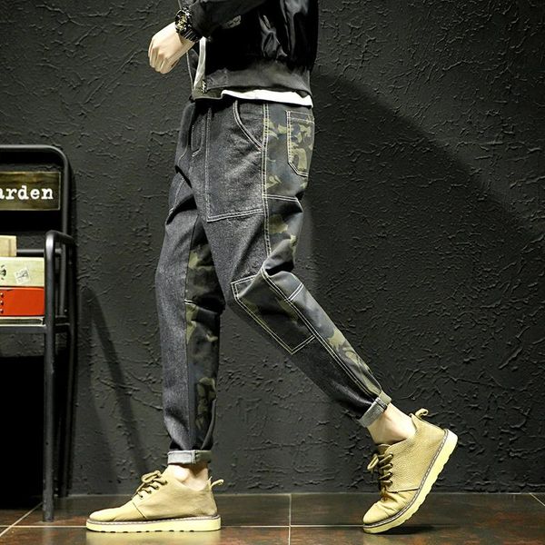 men's pants autumn camo fashion contrast color casual drawstring trousers man streetwear hip hop loose joggers sweatpants, Black
men's pants autumn camo fashion contrast color casual drawstring trousers man streetwear hip hop loose joggers sweatpants, Black
