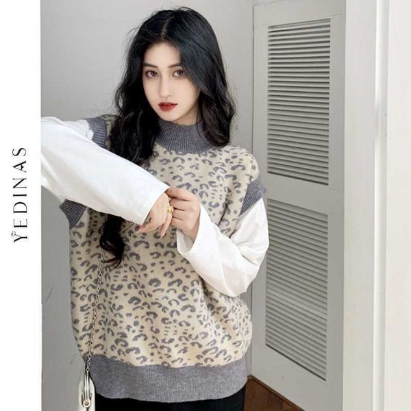 yedinas women sweater vest fashion knitted vintage loose waistcoat female pullover o-neck sleeveless tank winter 210527, White;black
yedinas women sweater vest fashion knitted vintage loose waistcoat female pullover o-neck sleeveless tank winter 210527, White;black