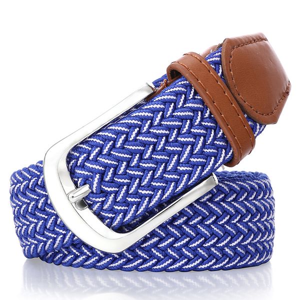 men and womens belt knitted belt stretch canvas needle buckle belt b024, Gray