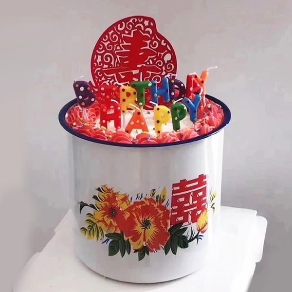 big tea mug cake double happiness funny nostalgic large enamel cup net red decoration baking party props
big tea mug cake double happiness funny nostalgic large enamel cup net red decoration baking party props