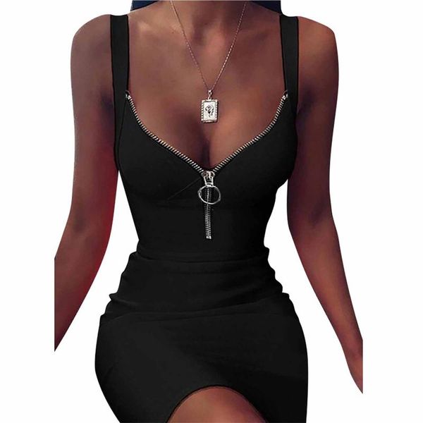casual dresses women's dress 2021 slim party solid color mid-waist black zipper suspender korean style deep v-neck, Black;gray
casual dresses women's dress 2021 slim party solid color mid-waist black zipper suspender korean style deep v-neck, Black;gray