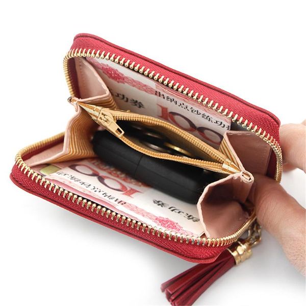 card holders women wallets zipper pu leather coin purse mini key chain small wallet multi-card bit holder 2021 a97865, Brown;gray
card holders women wallets zipper pu leather coin purse mini key chain small wallet multi-card bit holder 2021 a97865, Brown;gray