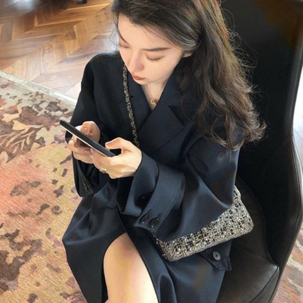 2021 new all-match blouse double breasted jacket ladies lapel long section ladies'jacket rentals up to outwear whj1, Tan;black
2021 new all-match blouse double breasted jacket ladies lapel long section ladies'jacket rentals up to outwear whj1, Tan;black