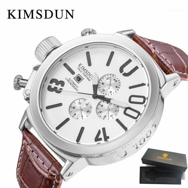 men's watch large dial date waterproof automatic mechanical luxury sports leather military wrist clock montre femme wristwatches, Slivery;brown
men's watch large dial date waterproof automatic mechanical luxury sports leather military wrist clock montre femme wristwatches, Slivery;brown