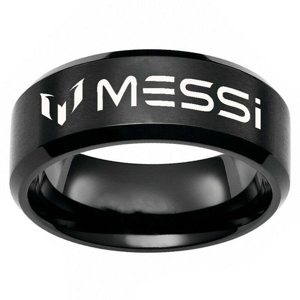 fashion 8mm band football star lionel messi stainless steel rings men's gift, Silver
fashion 8mm band football star lionel messi stainless steel rings men's gift, Silver