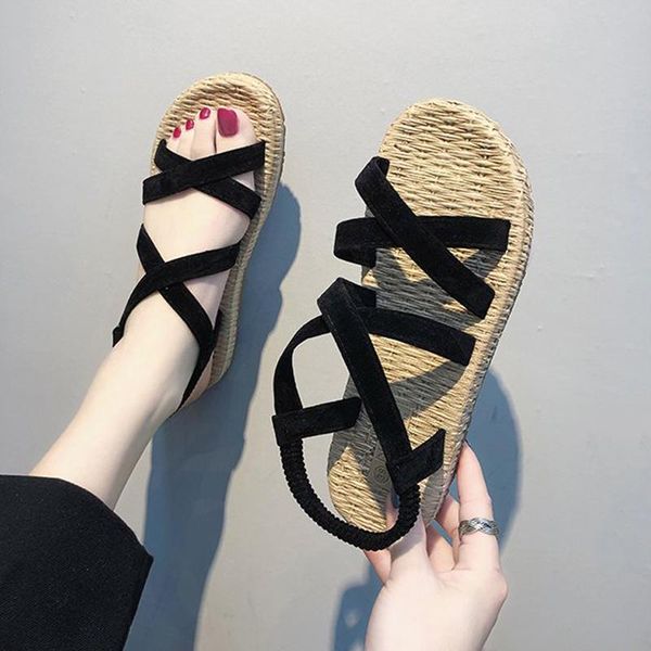 summer woman sandals flat sandalias mujer 2021 open toe flock platform gladiator beach sandals ladies flip flops, Black
summer woman sandals flat sandalias mujer 2021 open toe flock platform gladiator beach sandals ladies flip flops, Black