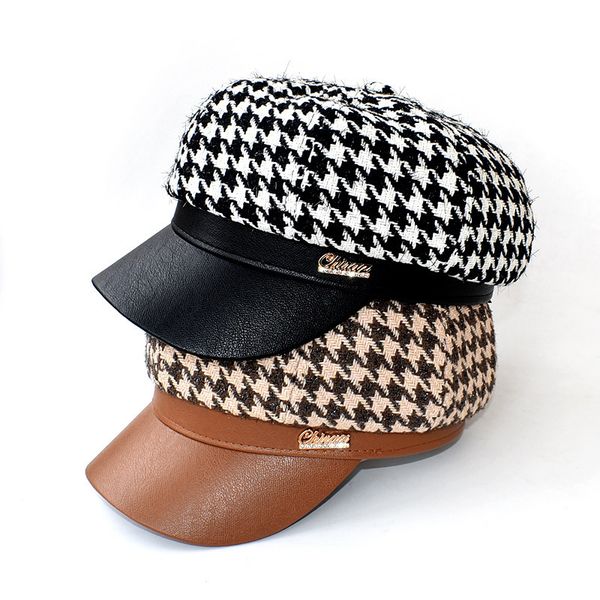 autumn and winter new versatile casual octagonal female british beret hat fashion thousand bird lattice painter hat, Yellow
autumn and winter new versatile casual octagonal female british beret hat fashion thousand bird lattice painter hat, Yellow