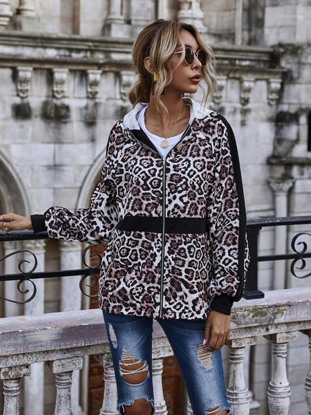 personality trend leopard print multi panel hoodie cardigan thin coat short porket zipper autumn winter women's jackets, Black;brown
personality trend leopard print multi panel hoodie cardigan thin coat short porket zipper autumn winter women's jackets, Black;brown