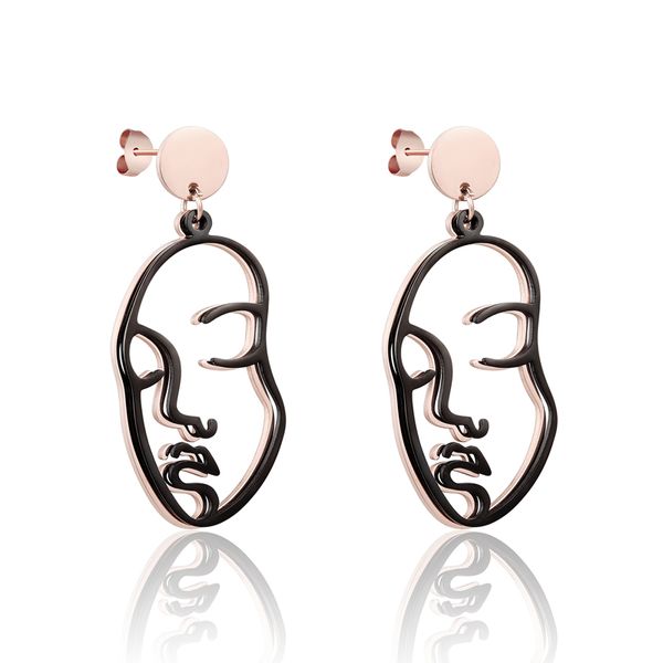 new arrival abstract stylish hollow out double layer face dangle earring girls stainless steel drop earrings boucles doreilles, Silver
new arrival abstract stylish hollow out double layer face dangle earring girls stainless steel drop earrings boucles doreilles, Silver