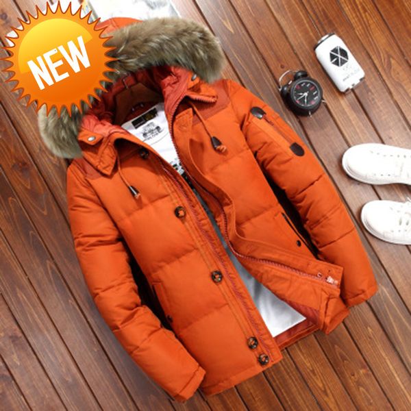 russia winter jacket men white duck down parkas thick warm snow hombre hooded overcoat windbreaker, Black
russia winter jacket men white duck down parkas thick warm snow hombre hooded overcoat windbreaker, Black