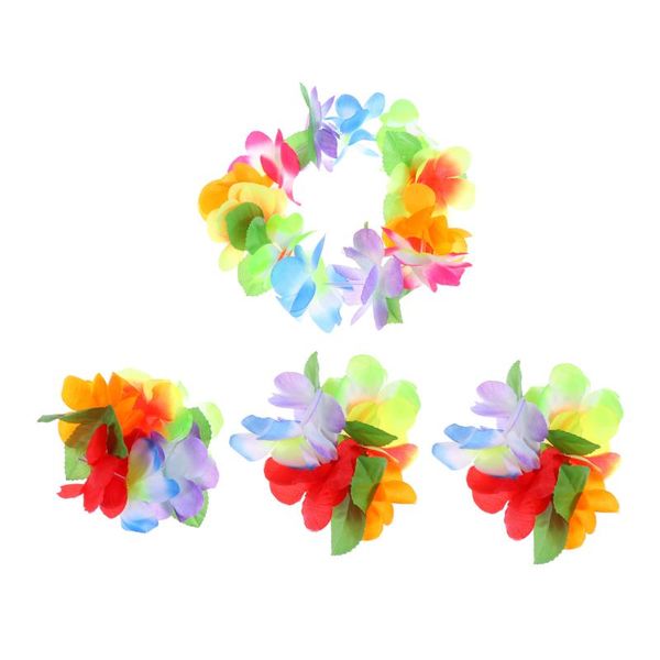 decorative flowers & wreaths 1 set 4pcs hawaiian garland necklace bracelets thicken tropical beach party fancy accessaries (colorful)
decorative flowers & wreaths 1 set 4pcs hawaiian garland necklace bracelets thicken tropical beach party fancy accessaries (colorful)