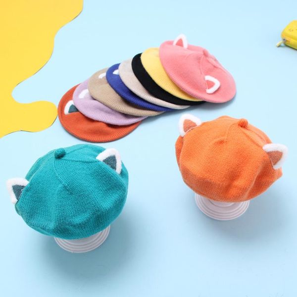 caps & hats cute solid color baby beret hat soft born girl boy toddler knitted cap autumn winter warm infant beanie bonnet with ears, Yellow
caps & hats cute solid color baby beret hat soft born girl boy toddler knitted cap autumn winter warm infant beanie bonnet with ears, Yellow