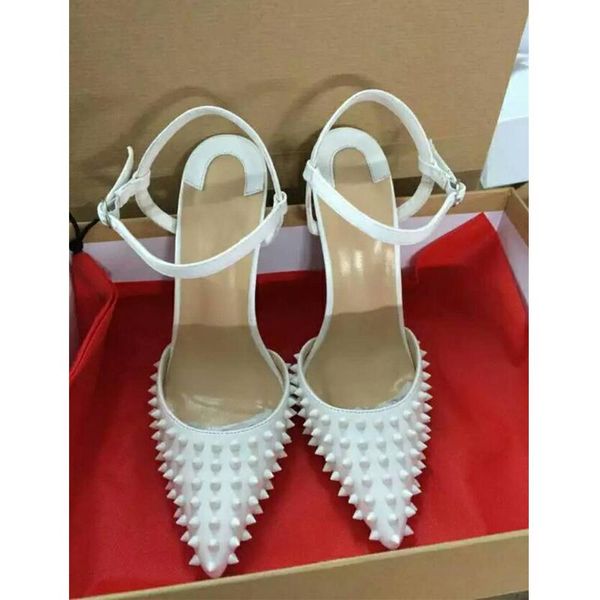 12cm high heels slingbacks summer shoes pointed toe rivet ankle buckle strap ladies wedding party shoes lx007 chensir9, Black
12cm high heels slingbacks summer shoes pointed toe rivet ankle buckle strap ladies wedding party shoes lx007 chensir9, Black