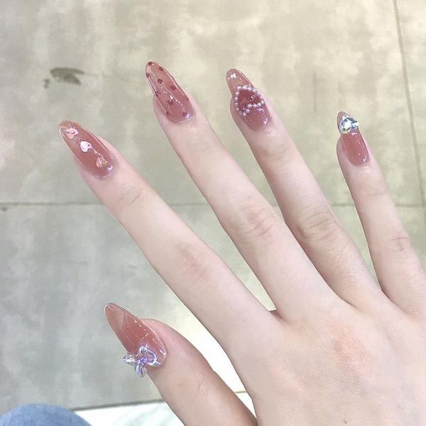 false nails 24pcs detachable icy pink 3d bow star pearl inlay stiletto fake ballerina coffin full cover manicure tools rp, Red;gold
false nails 24pcs detachable icy pink 3d bow star pearl inlay stiletto fake ballerina coffin full cover manicure tools rp, Red;gold
