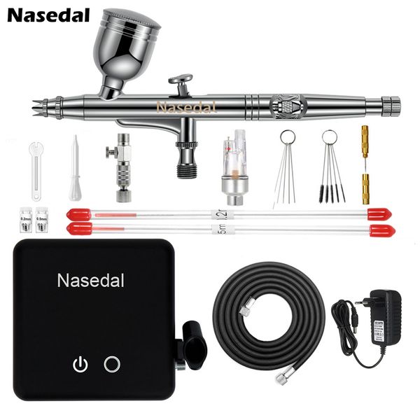 nasedal auto-sfunction airbrush compressor 7cc 0.3mm dual-action airbrush spray gun for model cake painting nail art
nasedal auto-sfunction airbrush compressor 7cc 0.3mm dual-action airbrush spray gun for model cake painting nail art