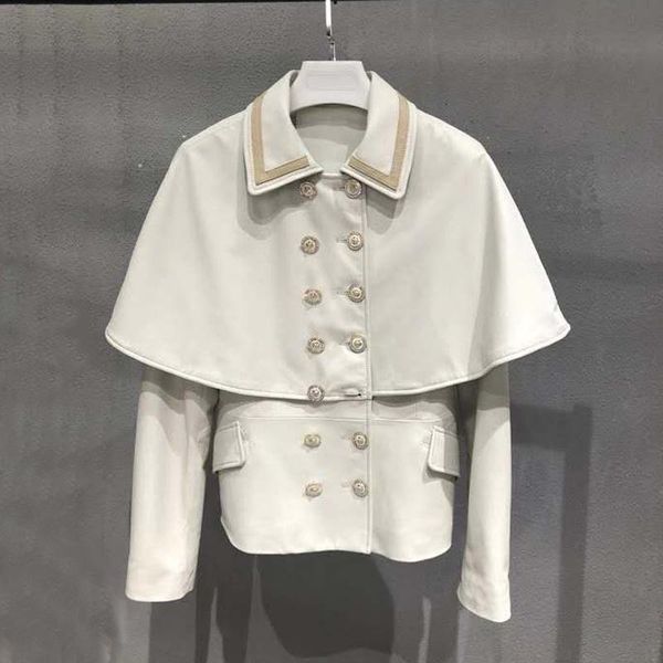women's leather & faux shzq cape collar style genuine jacket arrival women coats spring and autumn short clothes female outerwear solid, Black
women's leather & faux shzq cape collar style genuine jacket arrival women coats spring and autumn short clothes female outerwear solid, Black