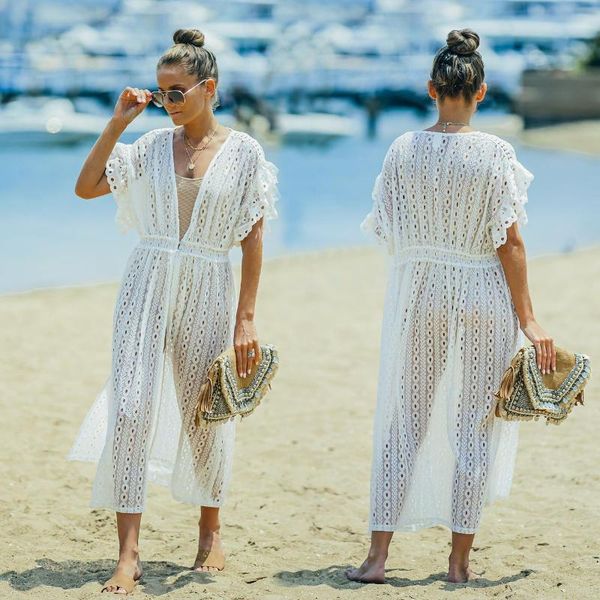 women's swimwear elegant bikini cover-ups deep v-neck butterfly sleeve kimono dress white tunic women beach wear swim suit cover up q13, White;black
women's swimwear elegant bikini cover-ups deep v-neck butterfly sleeve kimono dress white tunic women beach wear swim suit cover up q13, White;black