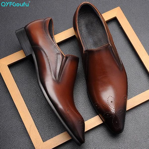 dress shoes qyfcioufu italian men's plain toe formal oxford genuine leather brown black male fashion slip on wedding
dress shoes qyfcioufu italian men's plain toe formal oxford genuine leather brown black male fashion slip on wedding